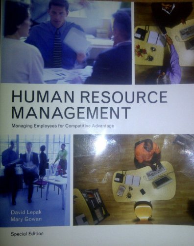 Imagen de archivo de Human Resource Management : Managing Employees for Competitive Advantage (Human Resource Management - Special Edition) a la venta por HPB-Red