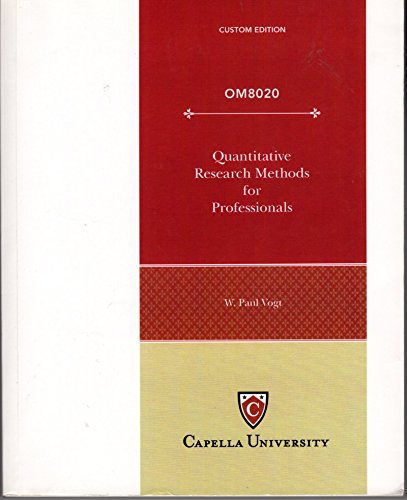 Beispielbild fr Quantitative Research Methods for Professionals zum Verkauf von HPB-Red
