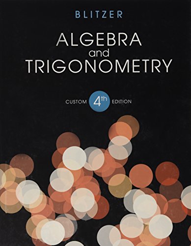 Imagen de archivo de Algebra and Trigonometry (Custom) a la venta por BookHolders