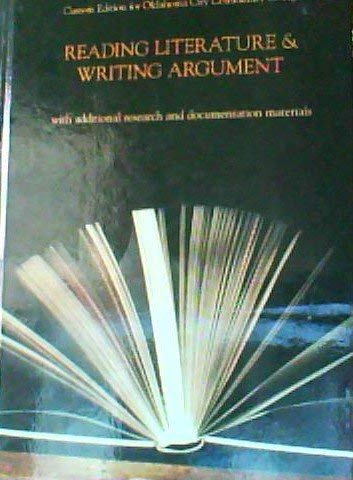 Stock image for Reading Literature & Writing Argument for sale by HPB-Red