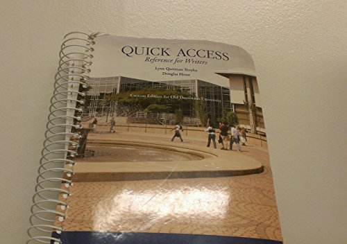 Imagen de archivo de Quick Access Reference for Writers (Second Custom Edition for Old Dominion University) a la venta por ThriftBooks-Atlanta
