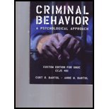 Stock image for Criminal Behavior A Psychological Approach (custom edition for umuc CCJS 461) for sale by ThriftBooks-Atlanta