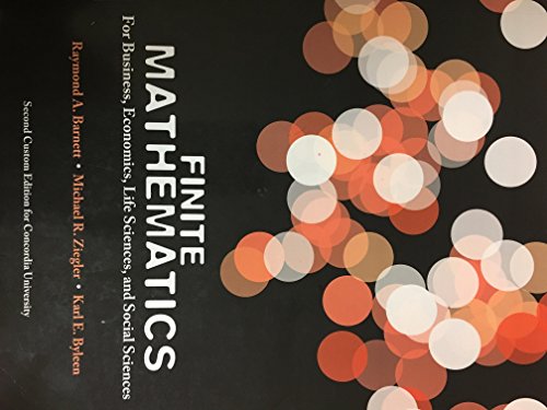 Stock image for Finite Mathematics (For Business, Economics, Life Science, and Social Sciences) for sale by ThriftBooks-Dallas