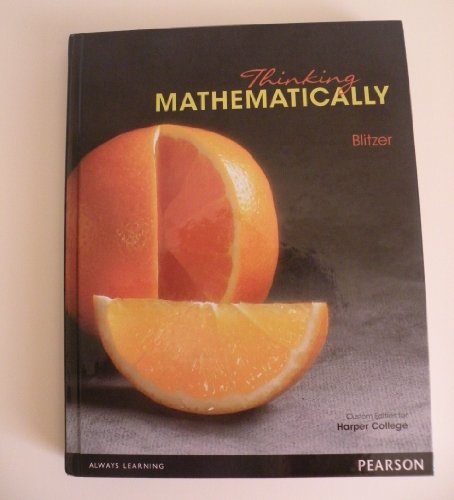 Imagen de archivo de Thinking Mathematically (Mesa Community College Custom Edition) a la venta por Bookmans