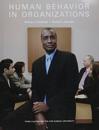 Stock image for Human Behavior in Organizations (3rd Edition) for sale by Decluttr