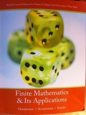 Stock image for Finite Mathematics and Its Applications (4th Edition for Hunter College) for sale by SecondSale