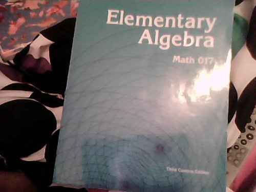 9780558845766: Elementary Algebra: Math 017