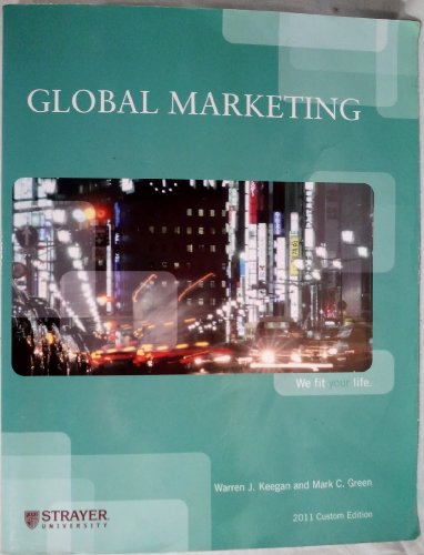 9780558865047: Global Marketing (Strayer University)