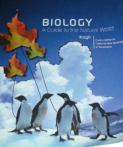 Imagen de archivo de BIOLOGY A Guide to the Natural World (Custom Edition for California State University Sacramento) a la venta por HPB-Red