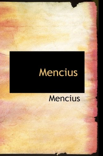 Mencius (9780559060281) by Mencius