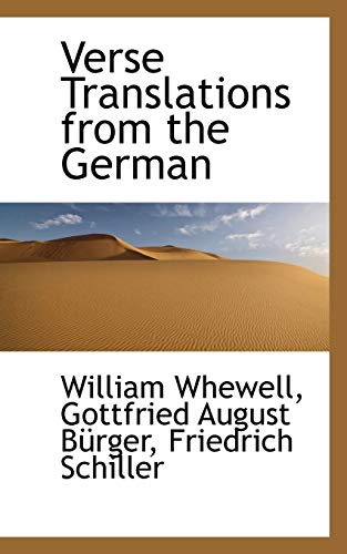 Verse Translations from the German (9780559142697) by Whewell, William
