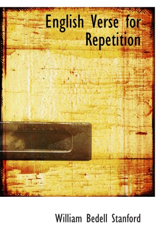 Imagen de archivo de English Verse for Repetition a la venta por Revaluation Books