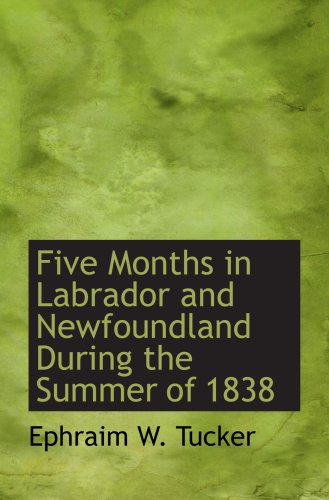 Imagen de archivo de Five Months in Labrador and Newfoundland During the Summer of 1838 a la venta por Revaluation Books
