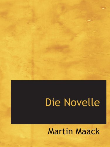 Stock image for Die Novelle for sale by Revaluation Books