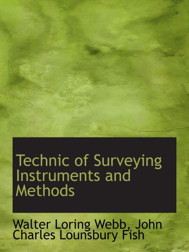 Imagen de archivo de Technic of Surveying Instruments and Methods a la venta por Revaluation Books