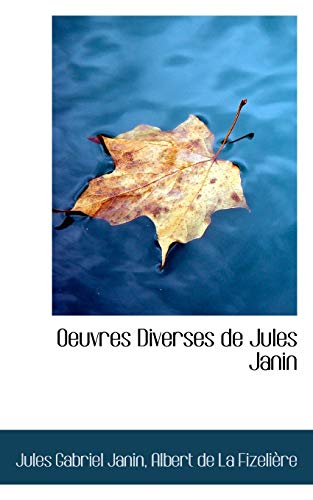 Beispielbild fr Oeuvres Diverses De Jules Janin zum Verkauf von medimops