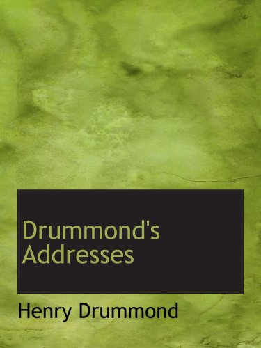 Stock image for Drummond's Addresses for sale by Revaluation Books