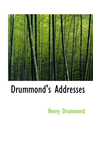 Stock image for Drummond's Addresses for sale by Revaluation Books