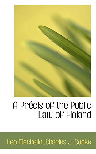 Stock image for A PR Cis of the Public Law of Finland for sale by Lucky's Textbooks