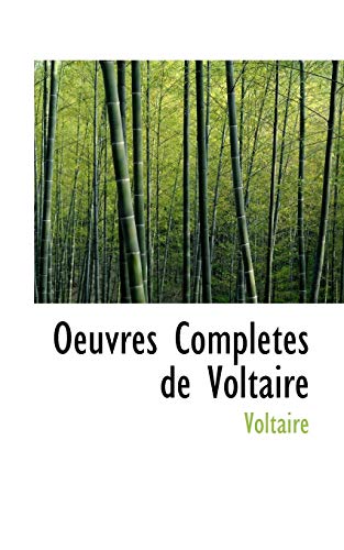 Beispielbild fr Oeuvres Completes de Voltaire zum Verkauf von Reuseabook