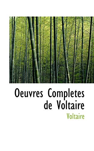 Stock image for Oeuvres Completes de Voltaire for sale by Reuseabook