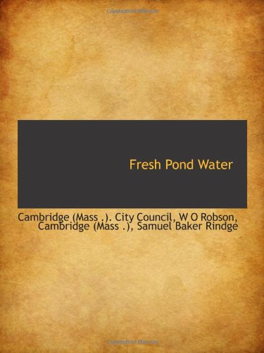 Stock image for Fresh Pond Water for sale by Revaluation Books