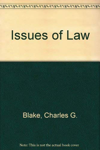 Beispielbild fr Issues of Law zum Verkauf von Reuseabook