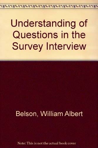 9780566004209: Understanding of Questions in the Survey Interview