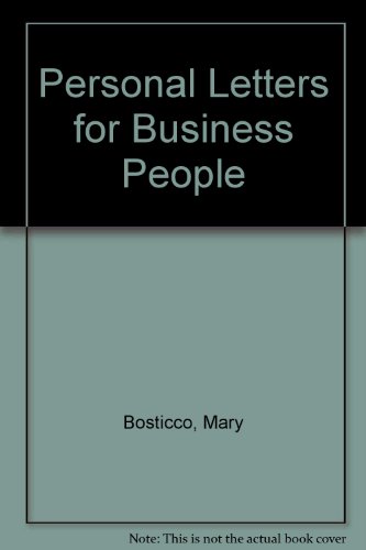 Beispielbild fr Personal Letters for Business People zum Verkauf von AwesomeBooks