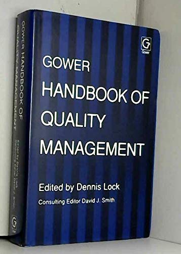 Beispielbild fr Gower Handbook of Quality Management zum Verkauf von AwesomeBooks