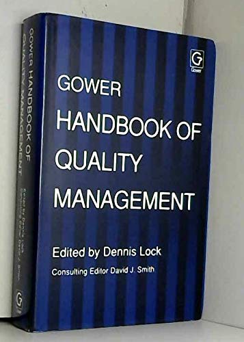 Imagen de archivo de Gower Handbook of Quality Management a la venta por AwesomeBooks