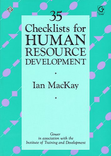 Beispielbild fr 35 Checklists for Human Resource Development zum Verkauf von WorldofBooks