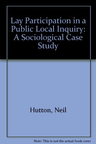 Imagen de archivo de Lay Participation in a Public Local Inquiry a la venta por PsychoBabel & Skoob Books