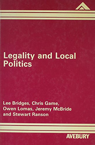 Stock image for Legality and Local Politics for sale by G. & J. CHESTERS