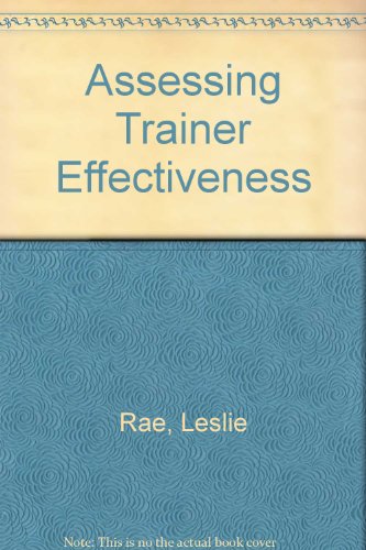 Beispielbild fr Assessing Trainer Effectiveness zum Verkauf von WorldofBooks