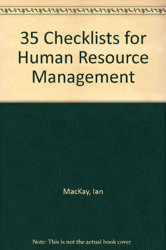 Beispielbild für 35 Checklists for Human Resource Management zum Verkauf von WorldofBooks