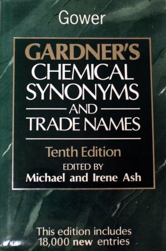 Stock image for Gardner's Chemical Synonyms and Trade Names for sale by Anybook.com