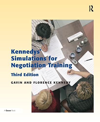 Imagen de archivo de Kennedys' Simulations for Negotiation Training a la venta por Revaluation Books
