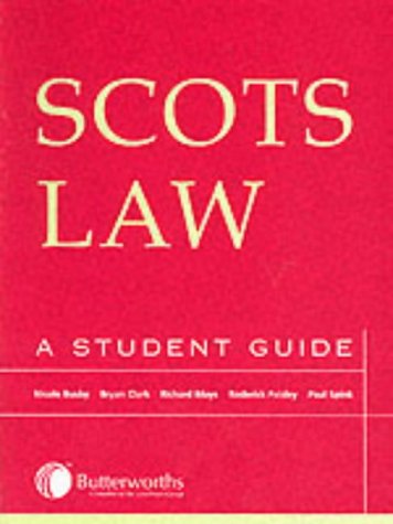 Imagen de archivo de Scots Law: A Student's Guide a la venta por WorldofBooks