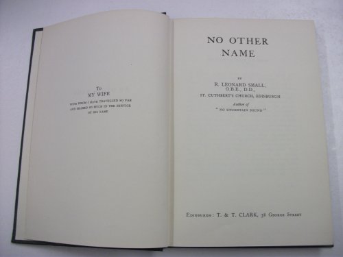 Imagen de archivo de NO OTHER NAME a la venta por Neil Shillington: Bookdealer/Booksearch