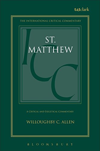 Stock image for A Critical and Exegetical Commentary on the Gospel According to St. Matthew for sale by Salsus Books (P.B.F.A.)