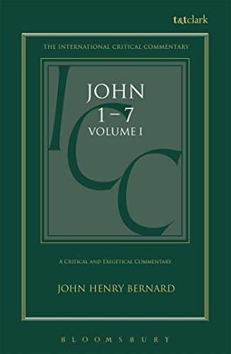 9780567050243: St. John: Volume 1: 1-7: v. 1 (International Critical Commentary)