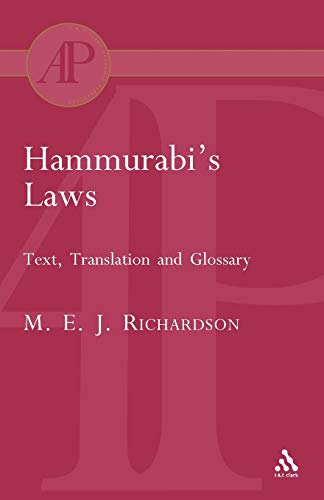 9780567081582: Hammurabi's Laws: Text, Translation and Glossary