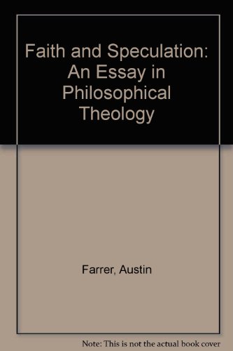 9780567091413: Faith and Speculation: An Essay in Philosophical Theology