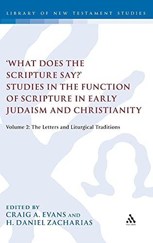 9780567387165: 'What Does the Scripture Say?' Studies in the Function of Scripture in Early Judaism and Christianity: Volume 2: The Letters and Liturgical Traditions (The Library of New Testament Studies)