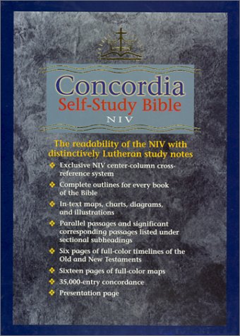 9780570005193: Concordia Self Study Bible: Burgundy Bonded Leather With Thumb Index