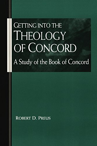 Imagen de archivo de Getting into the Theology of Concord a la venta por Jenson Books Inc