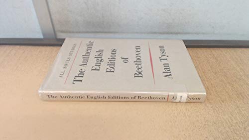 The Authentic English Editions of Beethoven (9780571056439) by Alan Tyson