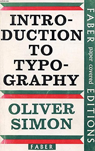 Imagen de archivo de Introduction to Typography a la venta por Hay-on-Wye Booksellers