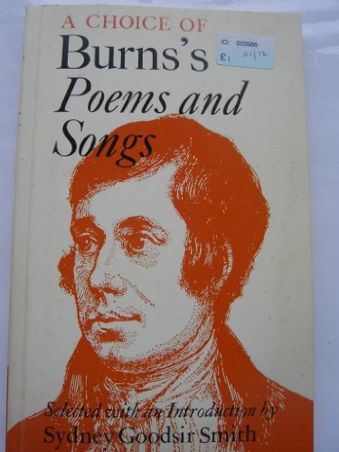 Stock image for Choice of Burns Poems and Songs for sale by Better World Books: West